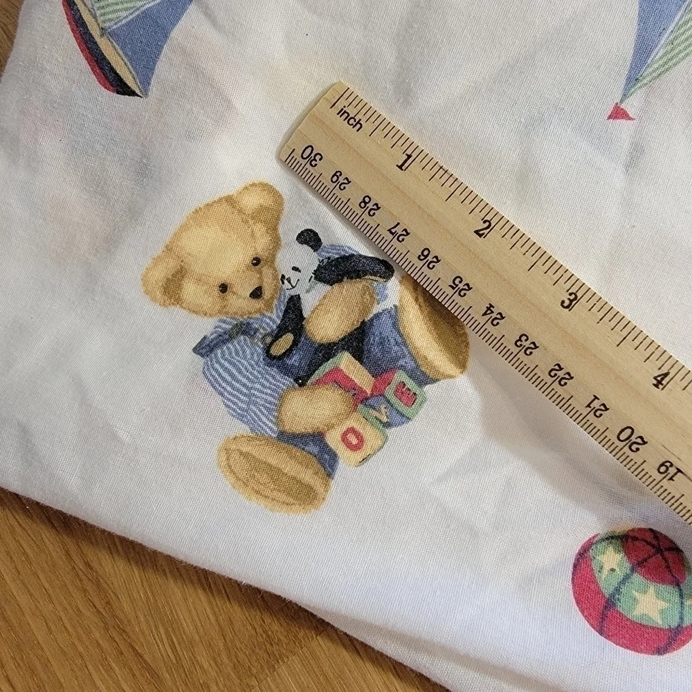 Vintage 80's  Springmaid Bears Unisex Crib Bed Fitted Sheet Made in USA T47